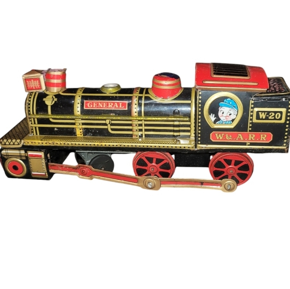 Antique Tin Toy Mystery Action Smoking Pop Locomotive Train Grandpacore Railroad